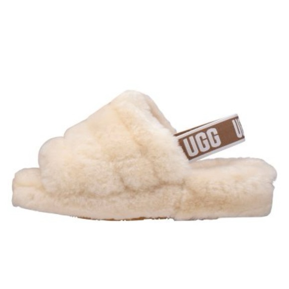 UGG Shoes - New Ugg fluff slippers natural color size 8 fluff yeah